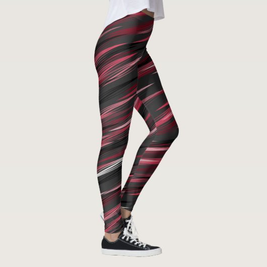 Leggings Gris avec stries roses (Droite)