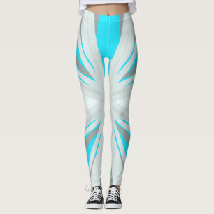 Leggings Gris Bleu Blanc hiver Noël Star Gym Yoga