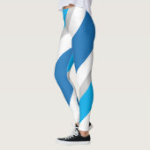 Leggings Gris Bleu Blanc rayé (Gauche)