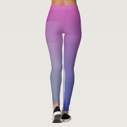 Leggings gris bleu Fuchsia (Dos)