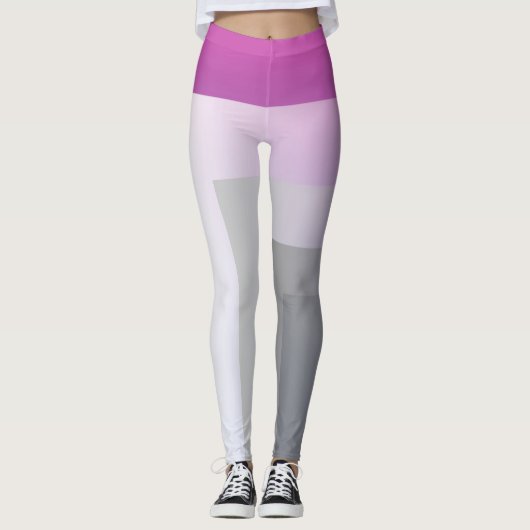 Leggings gris bleu Fuchsia (Devant)
