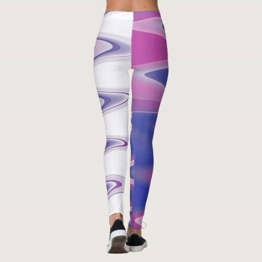 Leggings gris bleu Fuchsia (Dos)