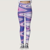 Leggings gris bleu Fuchsia (Devant)