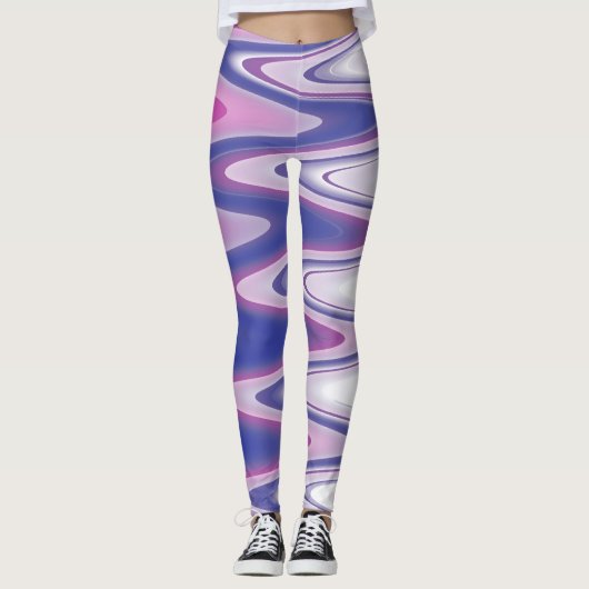 Leggings gris bleu Fuchsia (Devant)