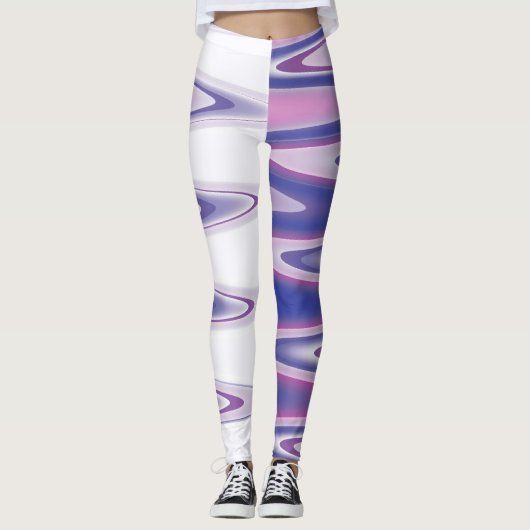 Leggings gris bleu Fuchsia (Devant)