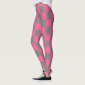 Leggings Gris Checkered de roses indien et de charbon de (Gauche)