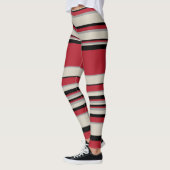 Leggings Gris complexes - Rouge, gris, noir et blanc os (Gauche)