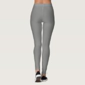 Leggings Gris Cuirassé Couleur Uni Simple (Dos)