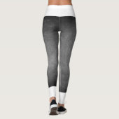 Leggings Gris Et Blanc Noir (Dos)