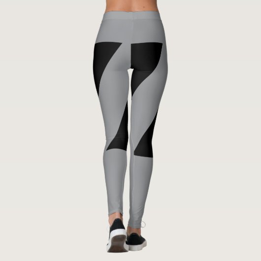 Leggings gris et noirs (Dos)