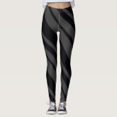 Leggings Gris et rayures noires (Devant)