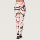 Leggings Gris et rose ondulé (Dos)