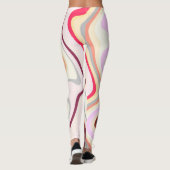 Leggings Gris et rose ondulé (Dos)
