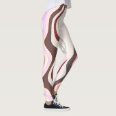 Leggings Gris et rose ondulé (Droite)