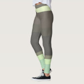 Leggings Gris et vert Abstrait (Gauche)