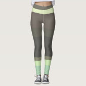 Leggings Gris et vert Abstrait (Devant)