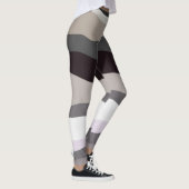Leggings Gris et violet rayures ondulées (Droite)