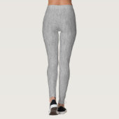Leggings Gris Faux Tissu Texturé Look Gris (Dos)