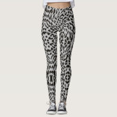 Leggings Gris Leopard Safari Imprimer (Devant)
