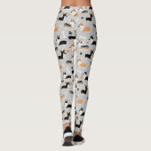 Leggings Gris Motif de Corgi (Dos)