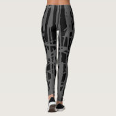 Leggings Gris mou et noir (Dos)