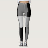 Leggings Gris & Noir Art Design (Devant)