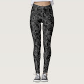 Leggings Gris noir de Camo de camouflage (Devant)