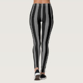 Leggings Gris noir large bande verticale (Dos)