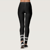 Leggings Gris noir monogrammé sportif (Dos)