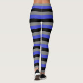 Leggings Gris noirs, gris fusain et bleus (Dos)
