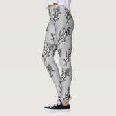 Leggings gris rose et marguerite (Gauche)