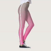 Leggings Gris rose Ombre Gradient Custom Business Logo (Droite)