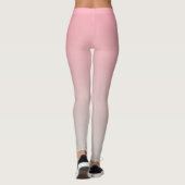 Leggings Gris rose Ombre Gradient Custom Business Logo (Dos)