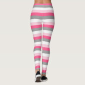 Leggings Gris rose, rose chaud, blanc et fusain  (Dos)