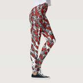 Leggings Gris rouge et blanc Abstraits (Droite)