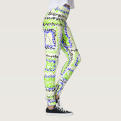 Leggings gris vert jaune bleu noir (Droite)