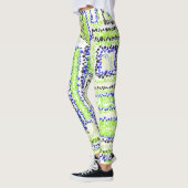 Leggings gris vert jaune bleu noir (Gauche)