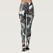 leggings gris vert noir long adolescent (Dos)