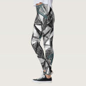 leggings gris vert noir long adolescent (Gauche)