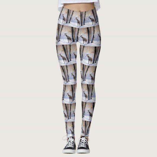 Leggings Grise Italienne Laisser Il Neige Noël (Devant)