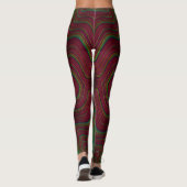 Leggings ~groen rood kerstfeest (Achterkant)