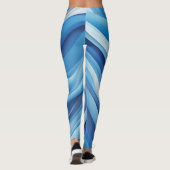 Leggings Groove Waves les années 70 Motif de ligne psychédé (Dos)