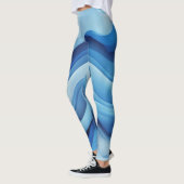 Leggings Groove Waves les années 70 Motif de ligne psychédé (Gauche)