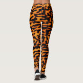 Leggings Gros Chat Exotique Gratuit Safari Profond Orange (Dos)