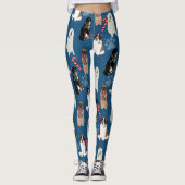 Leggings Gros Chiens de Noël (Devant)