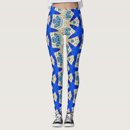 Leggings grosse étoile bleue (Devant)