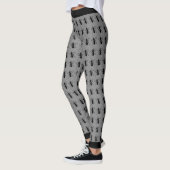 Leggings Grosse fourmi noire sur gris (Gauche)