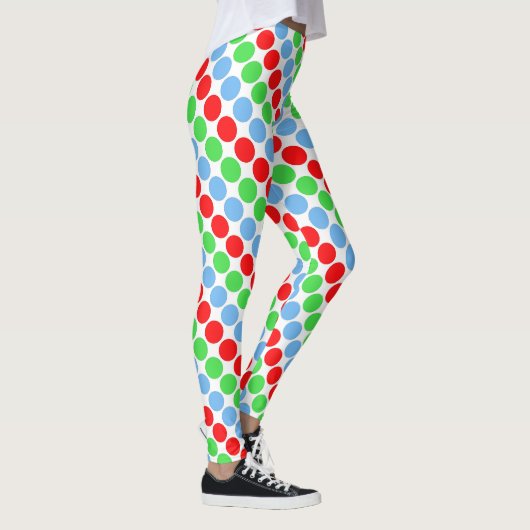Leggings Grosse pois multicolore années rétro (Droite)