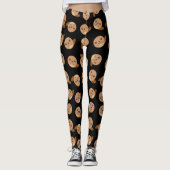 Leggings Grotte de castor de Cute kawaii noir (Devant)
