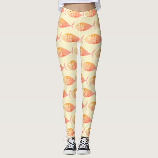 Leggings Groupe de poissons Saumons (Devant)